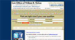 Desktop Screenshot of lawofficesofwilliamrmcgee.com